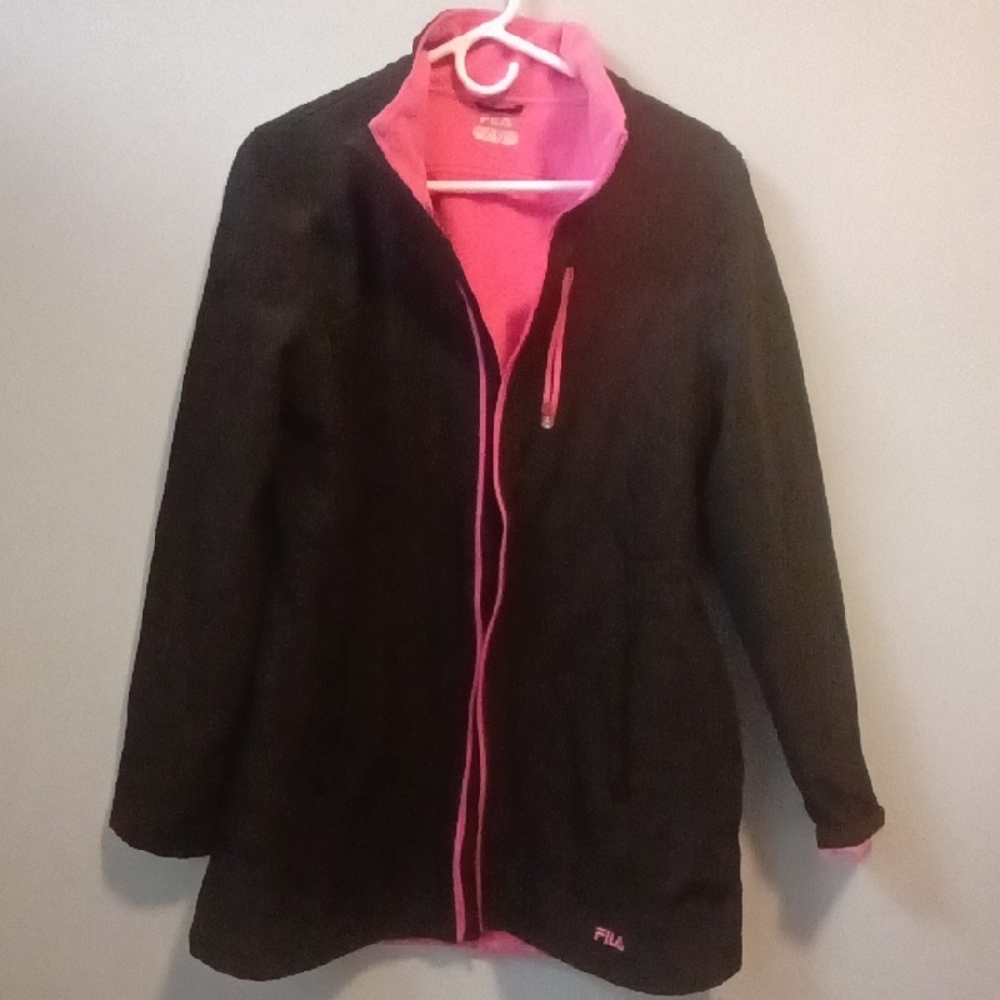 Fila Women's Ski Jacket in Black and Pink